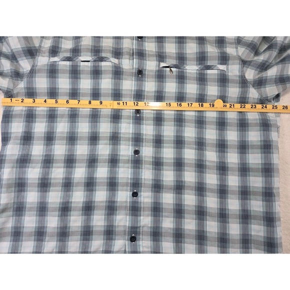 The North Face Mens XL Plaid Hiking Shirt Blue Short Sleeve Outdoor Fishing... - Picture 7 of 9
